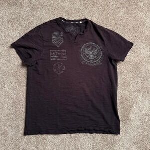 BLACK GUESS "SLIM FIT" SLUB TEE